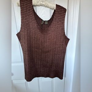 Brown sleeveless top